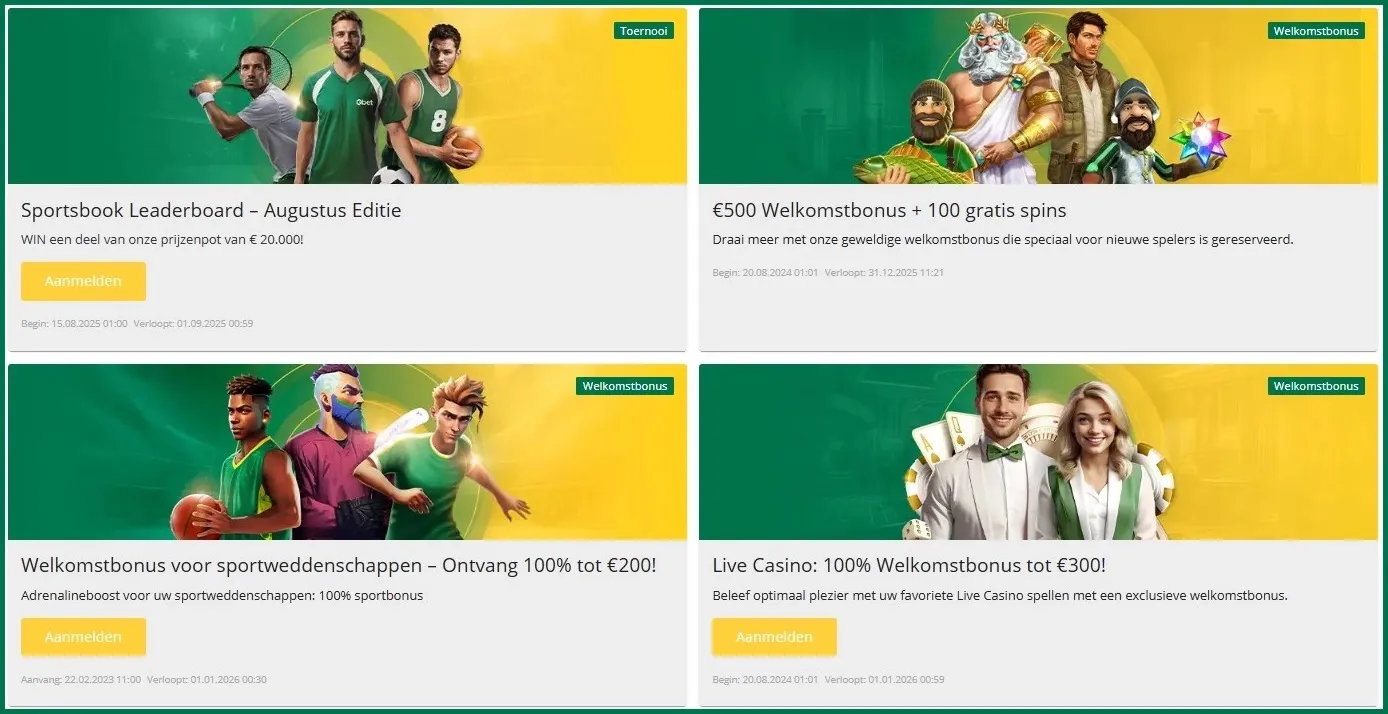 Bonussen en Promoties bij Qbet