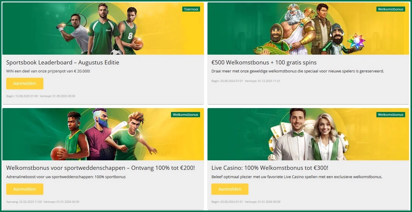 Exclusieve bonussen en lopende promoties bij Qbet Casino